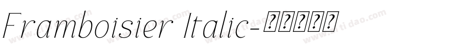 Framboisier Italic字体转换